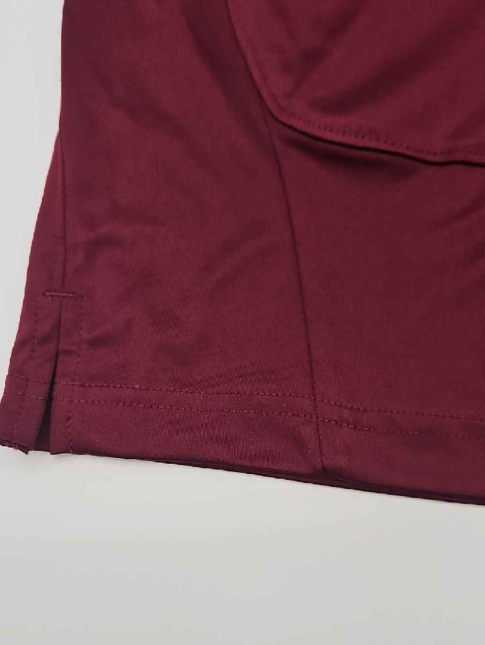 Nike Maroon Athletic Shorts with White Swoosh - Picture 7 of 8